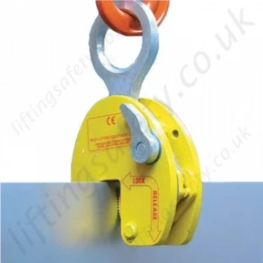 Riley Superclamp Vertical Plate clamps for Lifting Sheet Steel Carried Upright