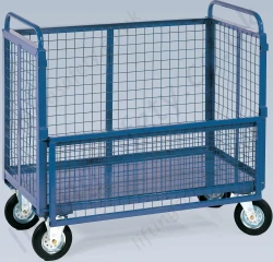 LiftingSafety Mesh Box Truck with One Side Half Drop Side, 500kg Capacity, Various Size Options Available
