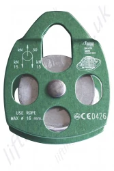 Protecta "AG570" Single Sheave Pulley with Rotating Side Plates for use with Synthetic to Maximum Diameter 16mm