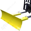 Snow Plough Attachment For Fork Lift Trucks, Shifts Snow to the Left as Standard. Fitted with 10mm Wear Strip - Plough Blade Width Range from 1.22m to 2.13m