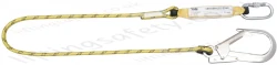 Yale Single Leg Fall Arrest Lanyard from Synthetic Rope with Scaffold Hooks - Length 1.5m or 2 metre