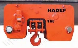 Hadef Premium 29/06 UL-EE Ultra Low Headroom Electric Chain Hoist with Electric Travel Trolley. Range 1,000kg to 50,000kg