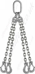Cromox Stainless Steel Lifting Chain Sling Assemblies, Grade 6 / 60 - Chain Diameters 6mm to 13mm. WLL 900kg to 8150kg 