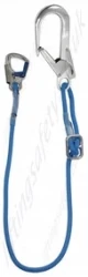 LiftingSafety Adjustable Rope Restraint Lanyard with Scaffold Hook and Snap Hook - Length 1.5 or 2m