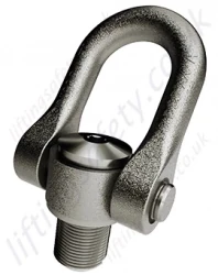 Codipro "SS.DSS" Stainless Steel Double Swivel Lifting Point, Metric or Imperial Threads, Capacities From 270 Kg to 8,000 Kg