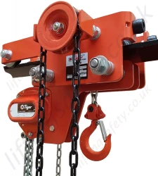 Tiger Low Headroom Chain Hoist with Integrated Geared Trolley - Range from 1000kg to 10,000kg