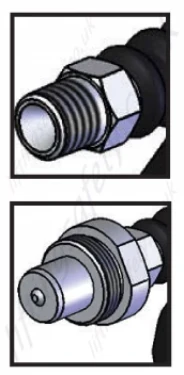 Option 2: 3/8"-18 NPT male fitting one end with CM1 coupler other end