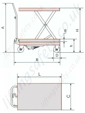 Stainless Steel Scissor Lift Table Dimensions