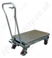 Stainless Steel Mobile Scissor Lift Table, Range from 100kg to 500kg