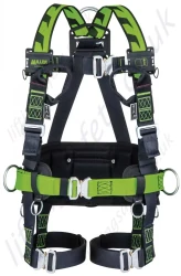 Miller H-Design® BodyFit Fall Arrest Harness and Work Positioning Belt, with Automatic Buckles and 2 Sternal Webbing Loops