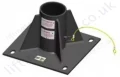 Xtirpa IN-2304 Zinc Plated 102mm Centre Mount Floor Base, for use with the the Xtirpa 1200 Davit Arm