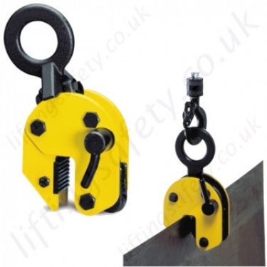 Camlok Vertical Plate clamps for Lifting Sheet Steel Carried Upright