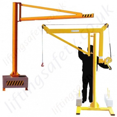 Portable/Mobile Free-standing Swing Jib Cranes