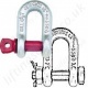 US Fed Spec Alloy Steel Dee Shackles (D shackles) US Fed Spec Alloy Steel Dee Shackles (D shackles)