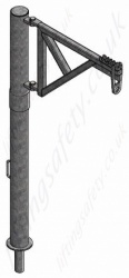 Portable Light Weight, Vertical Pole Style Davit Arm With Many Options Built To Customers Specification - Range to 1000kg