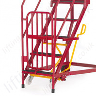 heavy duty mobile steps with optional gate