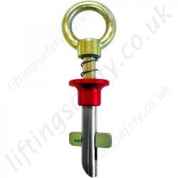 LiftingSafety Spring Loaded Temporary Eyebolt Anchor Points. EN795 Compliant