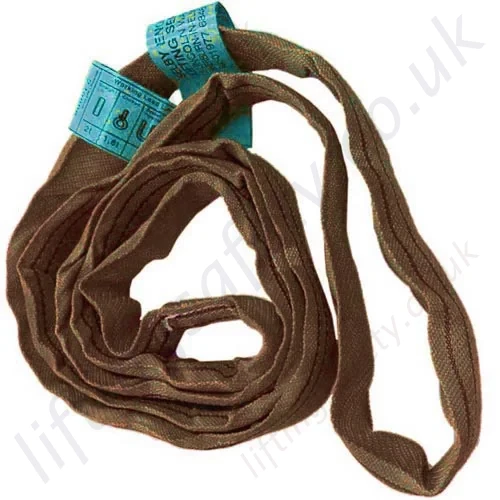Round Polyester Lifting Slings (endless lifting slings). Conforms to BS