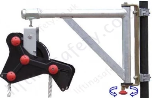 Safety Pulley Fitted to Swivelling Davit