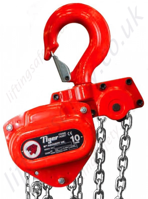 Tiger Manual Hand Chain Hoist, Top Hook Suspended Range from 500kg to