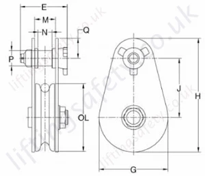 Snatch Block with Tail Board - Range from 2000kg to ... crane pulley diagram 