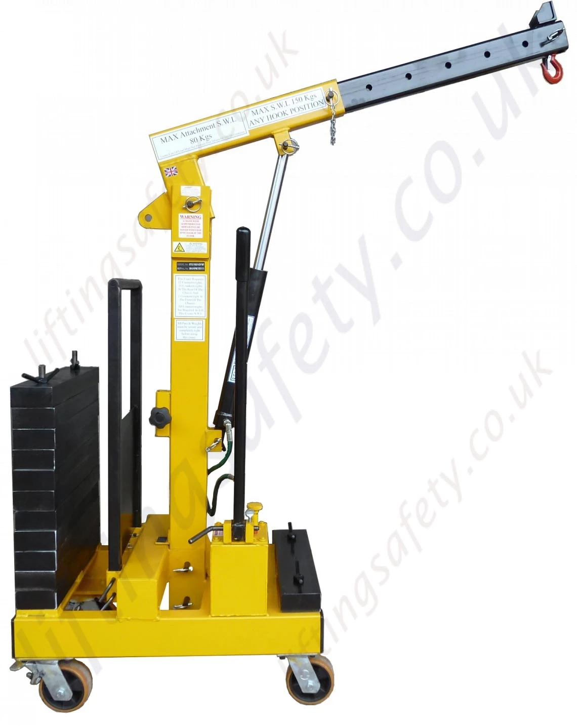 MANUAL OR POWERED Pivoting Arm Knockdown Counterbalance Floor Crane