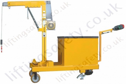 Power Drive Counterbalance Floor Crane with Electric Winch