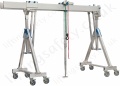 Alloy Gantry 'A' Frame with Twin Parallel Top Beams and Castors, Capacity: 2000kg or 3000kg, Optional Beam Length