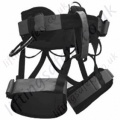 SAR Fully Adjustable Black Sit Harness with Twin Front Attachments and Optional Side Attachments