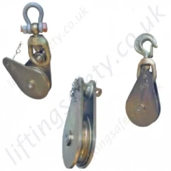 Tractel "ETA", "ETC" & "ETM" Pulley Sheave Snatch Blocks for Wire Rope Heavy Duty Off-Shore - Range from 2000kg to 32000kg
