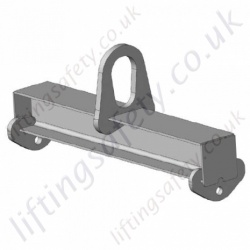 LiftingSafety 2 Point "Fixed Length" Lifting Beams. Central Fixed Top Ring & Suspension Eyes - Range from 1000kg to 6000kg (30 options)  