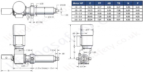 SCN06 Series Right Angle Motor Diagram