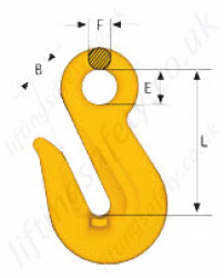 Grade 8 OG Grab Hook Dimensions