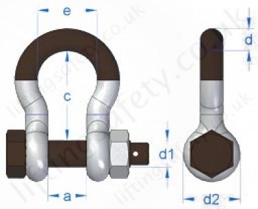 Shackle 858 Dimensions