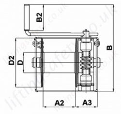 Hadef 238 10 Worm Gear Wirerope Winch Dimensions Top