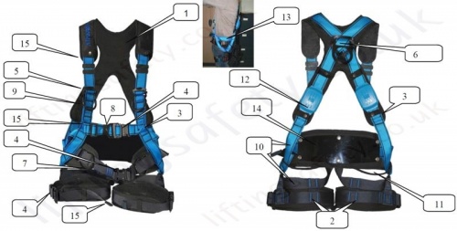 Easyclimb Harness Labelled