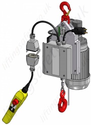 Wire Rope Lifting and Pulling Winch / Hoist. Single Phase 230v, Range from 90kg to 300kg