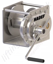 Hadef 194/17 Stainless Steel Manual Wire rope Hand Winch, 1000kg & 1500kg