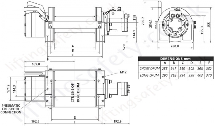 Hydraulic recovery winch wmh-12-14-p specs
