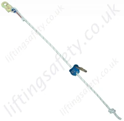Tractel 'LCM 05' 12.5mm Braided Rope Adjustable Work Positioning Lanyard, Length 2m, 3m or 4m 