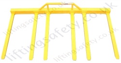 "Six Fork" Fork Truck Attachment, Fixed Tines (Not Adjustable) Made To Customers Specifications.