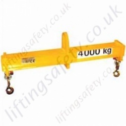 LiftingSafety 2 Point Bespoke Lifting Beams. "Fixed Length". Capacities and Sizes To Customers Specification