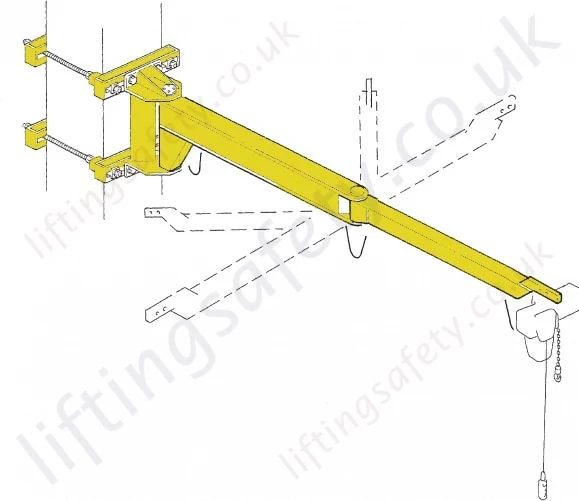 Donati MBB Articulating Wall mounted Swing Jib Crane Range from 125kg