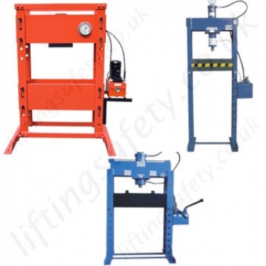 Floor Mounted hydraulic workshop press "Manual, Hand Pump" Operated