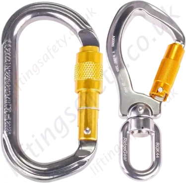 Ridgegear Aluminium Karabiners and Connectors