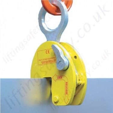 Riley Superclamp Vertical Plate clamps for Lifting Sheet Steel Carried Upright