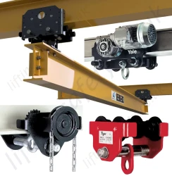 Beam Trolleys and Crane Bridges, Push, Geared & Electric