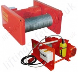 Hadef Electric Wire Rope Winches / Hoists for Pulling and Lifting Applications