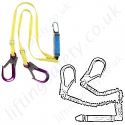 Ridgegear Fall Arrest Lanyards 100% tie-off - Twin Leg Ridgegear Fall Arrest Lanyards 100% tie-off - Twin Leg