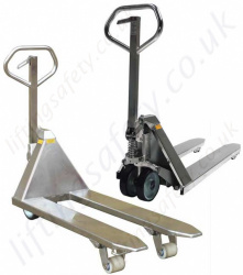 Corrosion Resistant Pallet Trucks from Stainless Steel & Galvanised